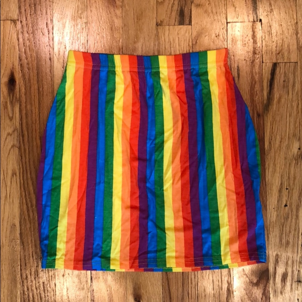 Rainbow mini skirt